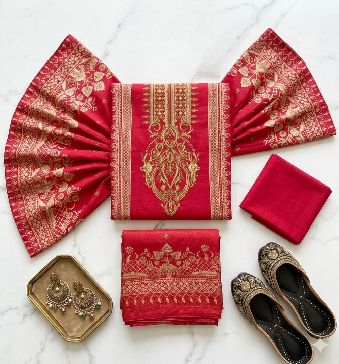 Noor-ul-Haya: Royal Red Eid Ensemble